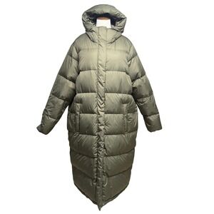Eddie Bauer Down Parka Womens XXL 2XL Green 650 Fill Puffer Coat Long Hooded NWT